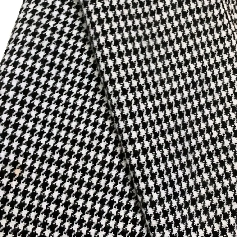 2/$30 Black White Houndstooth Classic Knit Winter Scarf Wrap Fringe